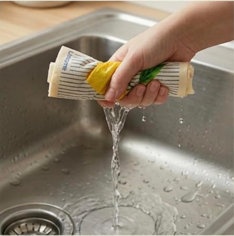 Lemon Collection Swedish Dishcloth - Reusable, Eco-Friendly Kitchen Cloth