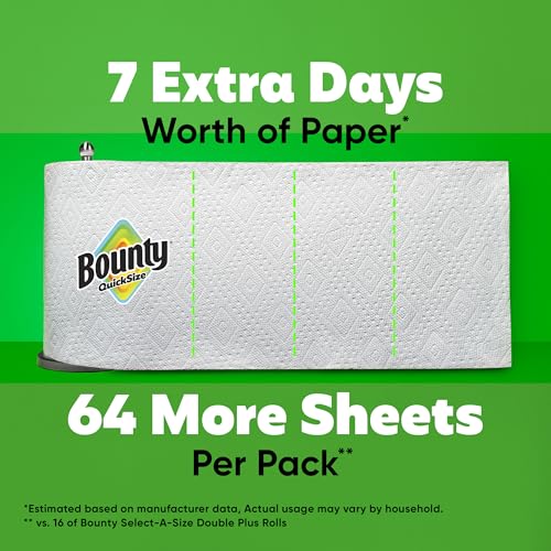Bounty Quick Size Paper Towels - 16 Family Rolls (40 Regular Rolls)