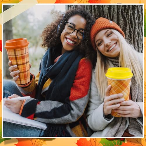 Fall Gift Set with Socks and Coffee Cups - 12 Pairs & 12 Reusable Mugs - Fall Variation