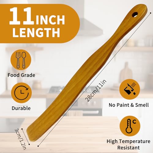 11-Inch Wooden Spatula for Cooking - Ergonomic Sourdough Tool