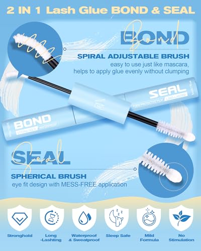 Zegaine 2-in-1 Lash Bond and Seal White Clear Eyelash Cluster Glue