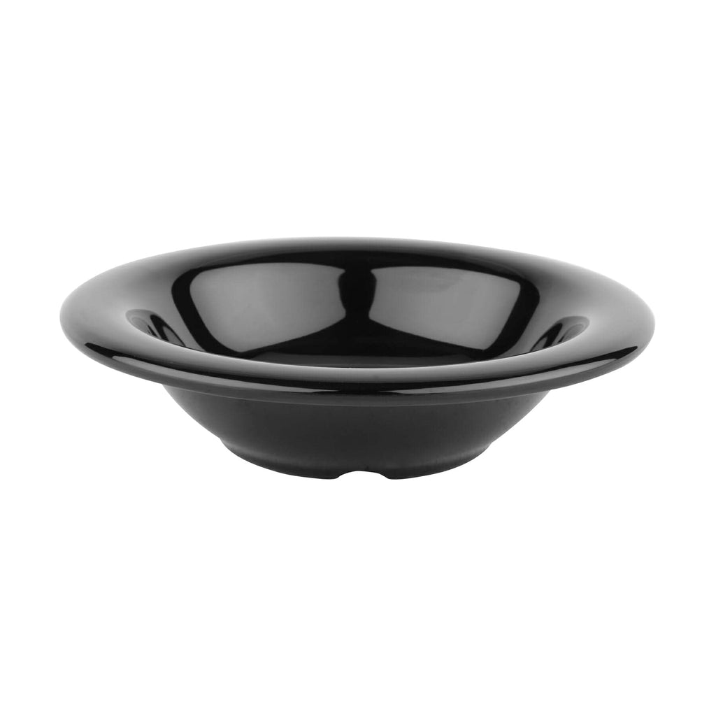 G.E.T. B-86-BK Melamine Narrow Rim Fruit/Dessert Bowl, 8 Ounce, Black (Set of 12)