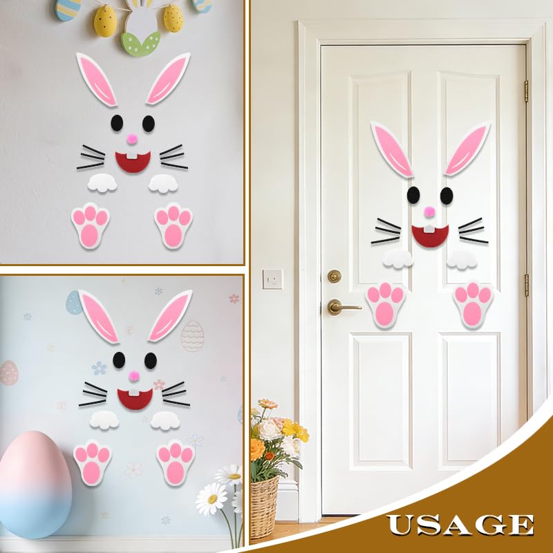 Easter Bunny Door and Wall Felt Decal Decoration DIY Party Supplies
