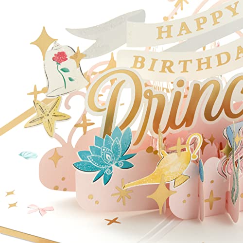 Hallmark Signature Disney Princess Pop Up Birthday Card - Make A Wish, Happy Birthday Princess, Kids Card, 5x7.2 inches