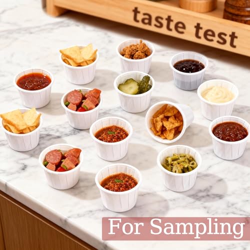 GGOLDMER 300 Pack 0.5 oz Disposable Paper Souffle Cups for Food & Pills