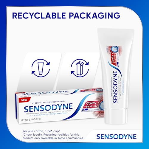 Sensodyne Cavity and Sensitivity Toothpaste, Fluoride Mint, 2.7 oz