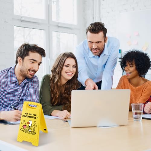 Funny Office Decor Desk Sign with Phone Stand and Mirror