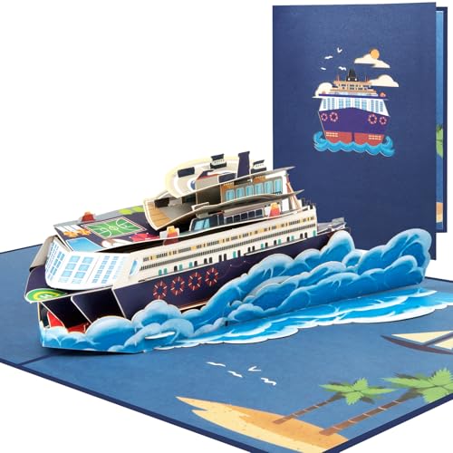 Cruise Ship 3D Pop Up Card - Unique Birthday & Retirement Gift