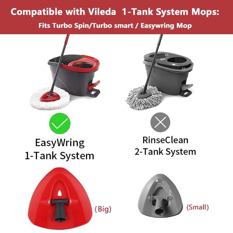 Spin Mop Base Replacement for Vileda/Cedar EasyWring 1 Tank System - 1 Base