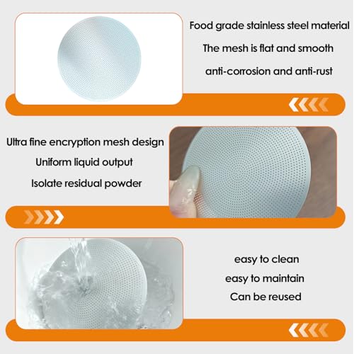 53mm Espresso Filter Screen Set - 3 Pcs Stainless Steel Puck Screen
