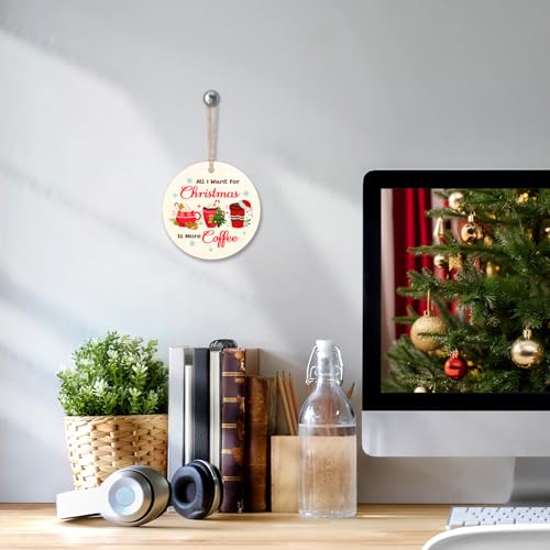 Coffee Lover Christmas Ornament - Wooden 2025 Xmas Gift