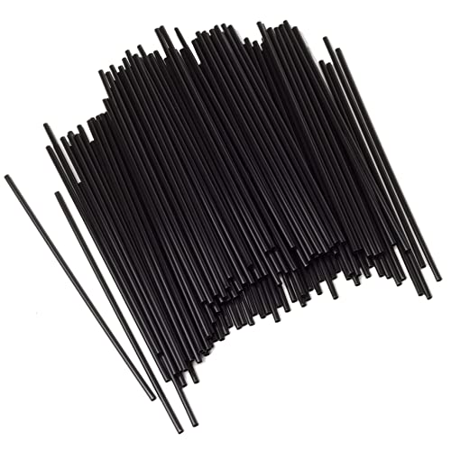 Chef Craft 5-Inch Black Coffee Stirrer Straws – 150 Pack