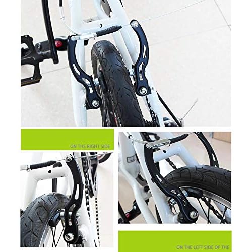 2 Pairs Bike Brake Pad Set - Professional Mountain and Road Bicycle 70mm V-Brake Pads - Bike Brake Blocks Kit with Hex Nut and Shims - No Noise No Skid - Black