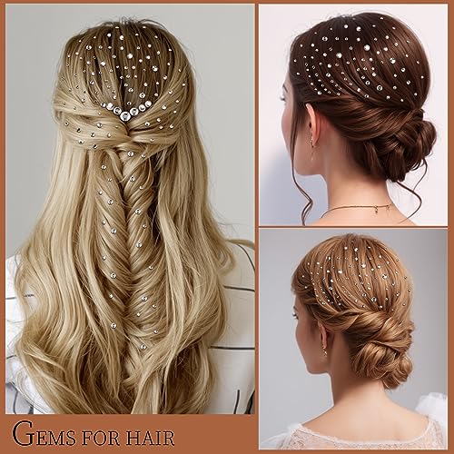 Teenitor Self-Adhesive Face & Body Rhinestone and Pearl Makeup Gems