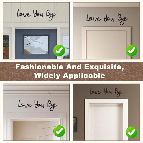 Love You Bye Sign - Modern Farmhouse Wall Decor for Entryway