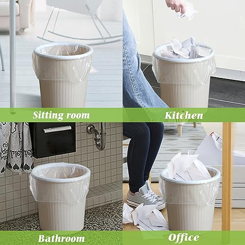 Teivio Clear Trash Bags 4 Gallon, 120 Count - All Purpose