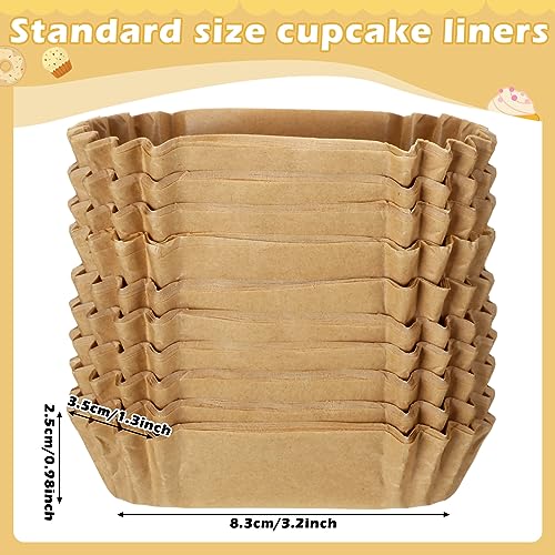 Mifoci 600 Pack Oval Mini Loaf Pan Liners - White, Brown & Natural Paper