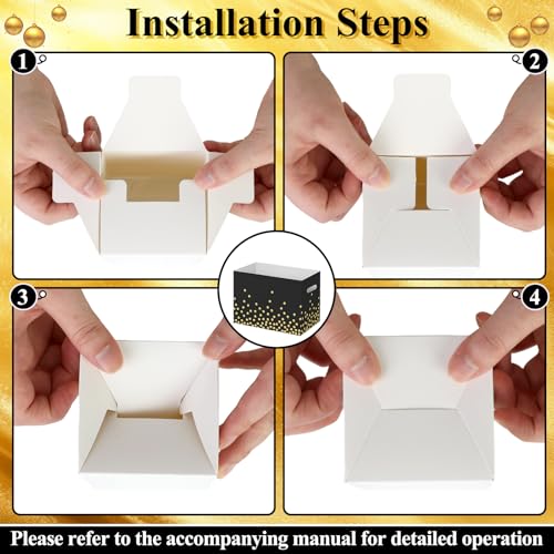 Black and Gold Utensil Holder Set - 2PCS Caddy for Parties
