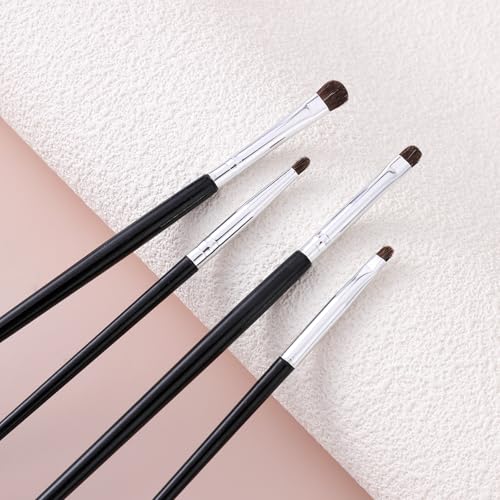 4-Piece Mini Eye Makeup Brush Set for Eyeshadow Eyeliner and Concealer