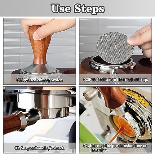 53.5mm Espresso Puck Screen - Reusable 316 Stainless Steel Filter