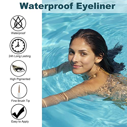 LAIKME Silver Glitter Liquid Eyeliner - Waterproof Shimmer Eye Liner