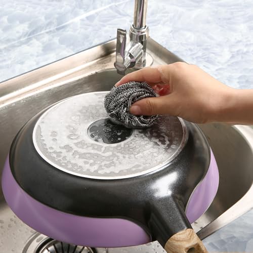 12 Pack Stainless Steel Wool Scrubber Pads for Effective Cleaning