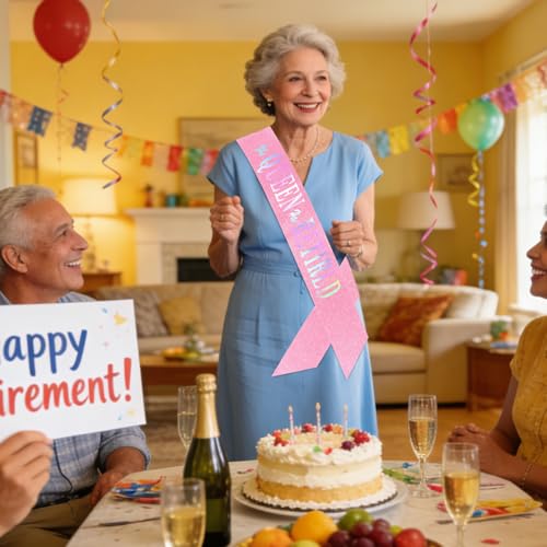 SuPoo Elegant Retirement Sash for Women - The Queen Has Retired Party