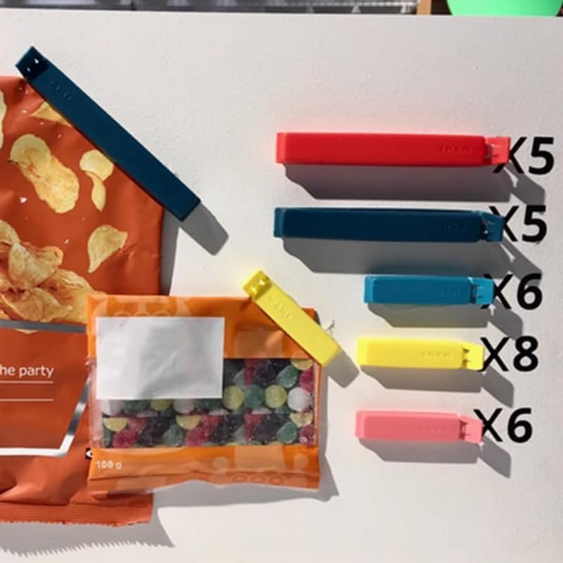 IKEA Bevara Food Bag Sealing Clips - 30 Pack Multicolor Set