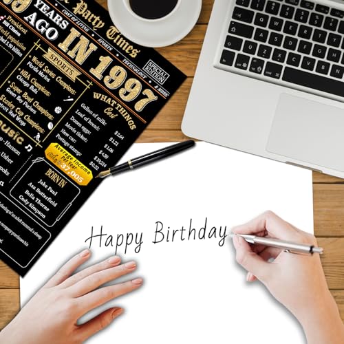 29th Birthday Card - Back in 1997 Milestone Greeting Card for Men & Women