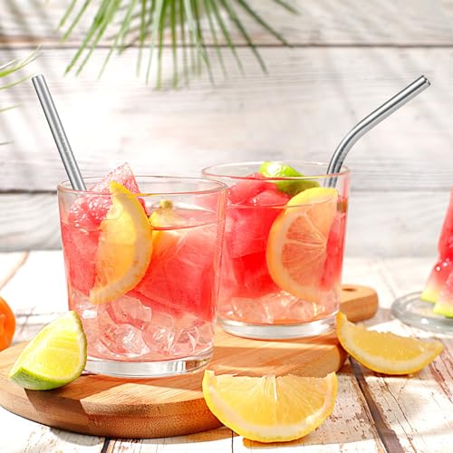 Reusable 6-Inch Stainless Steel Drinking Straws - 10 Pack