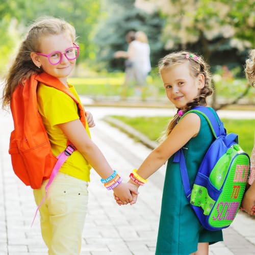30 Pack Back to School Silicone Wristbands - Fun Party Favors