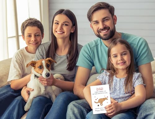 Funny Dog Dad Father's Day Card with Envelope - Hilarious Gift