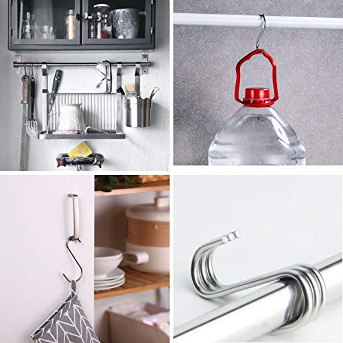 40-Pack Heavy Duty S Hooks - 2.75 Inch Stainless Steel for Kitchen & Home