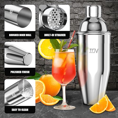 IOV 24 oz Stainless Steel Cocktail Shaker - Silver Martini Mixer