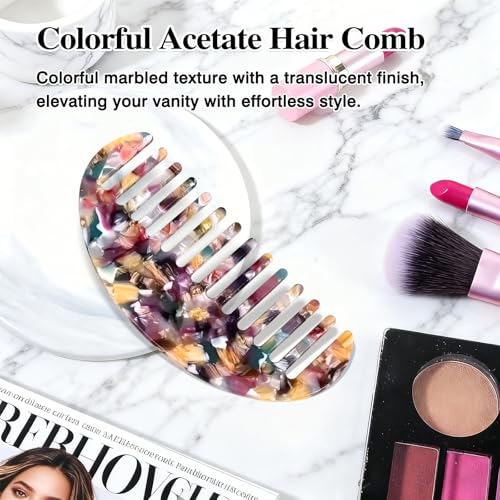 Gmlawsc Anti-Static Wide Tooth Travel Comb for Curly and Thick Hair