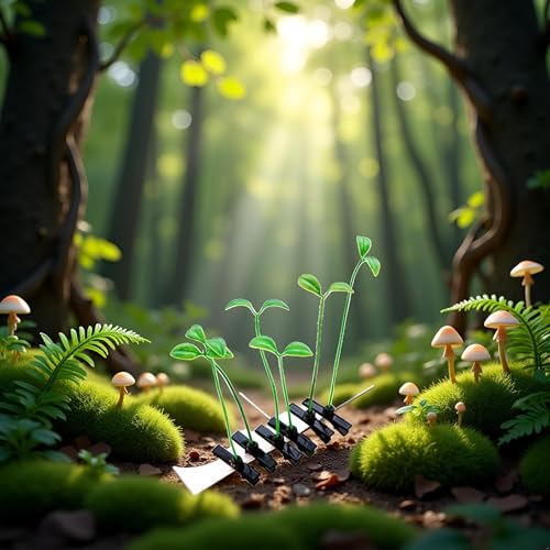 Grass Sprout Hair Clips 10-Pack Cute Green Plant Hairpins for Cosplay Party