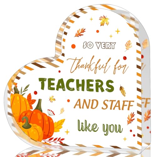 Heart-Shaped Acrylic Thanksgiving Decoration - Fall Home Decor