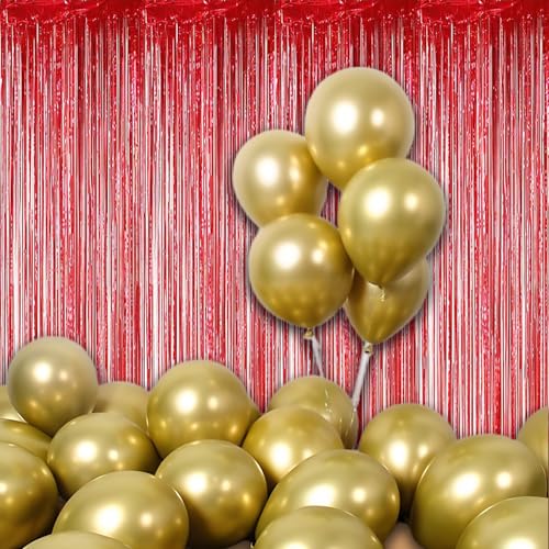 Iridescent Foil Curtain Backdrop - 3 Pcs Party Decorations