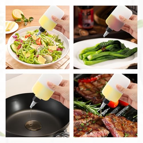 4oz Oil Dispenser Bottles - 2-Pack Twist-Top Squeeze Set for Camping
