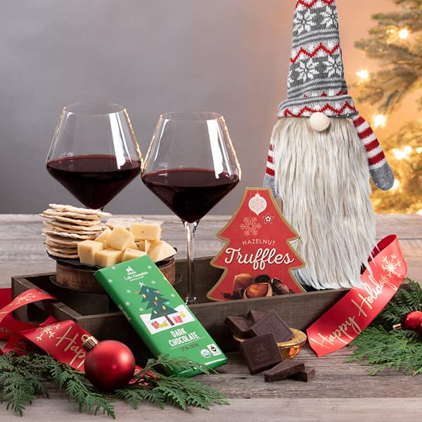 Casual Handmade Swedish Gnome Wine Covers 4 Pack - Christmas Bottle Toppers