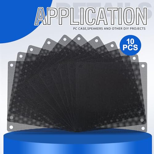 120mm Computer Fan Dust Filter Pack - Mesh & PVC Dustproof Case Covers with Screws