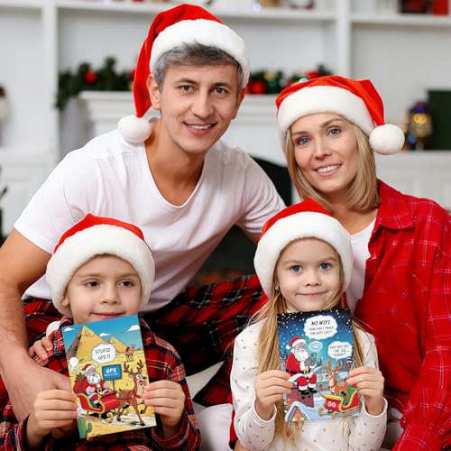 FLYAB Funny Christmas Card, Santa GPS Fail Holiday Greeting with Envelope