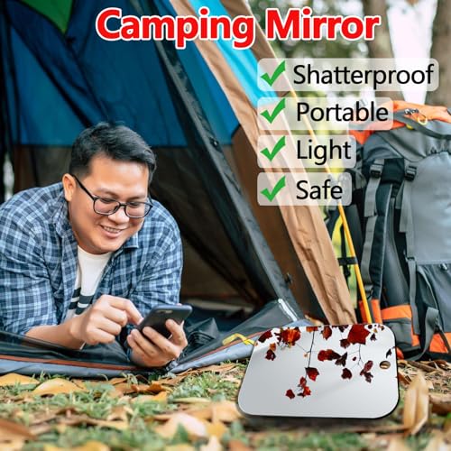 UNBREAKABL MIRO Silver 8x6 Inch Fogless Shower Mirrors 2 Pack - Unbreakable Plexiglass Wall & Travel Mirrors