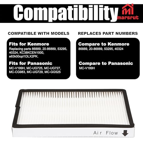 53295 EF-1 HEPA Media Filter #86889 Replacement for Sears Kenmore &