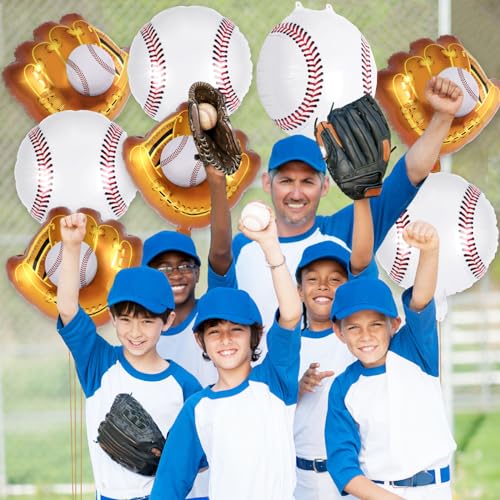 13 Pcs Baseball Foil Balloons - 20 Inch Party Decorations