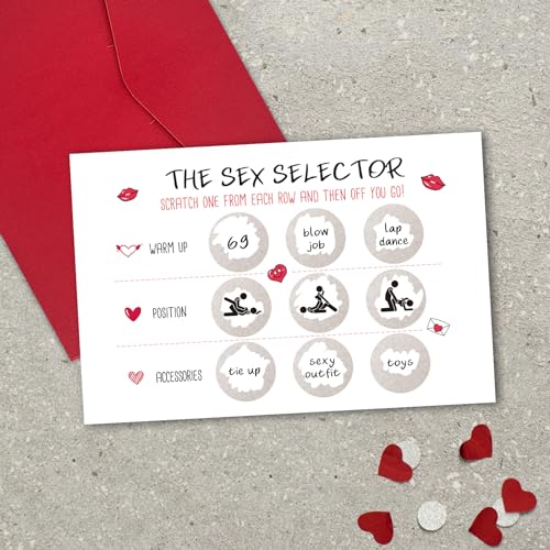Naughty Scratch Anniversary Cards for Him - Romantic Gifts