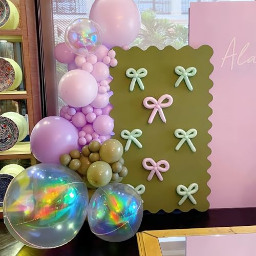Round Iridescent 4D Balloons - 3 Pack 32 Inch Holographic Rainbow Party Decor