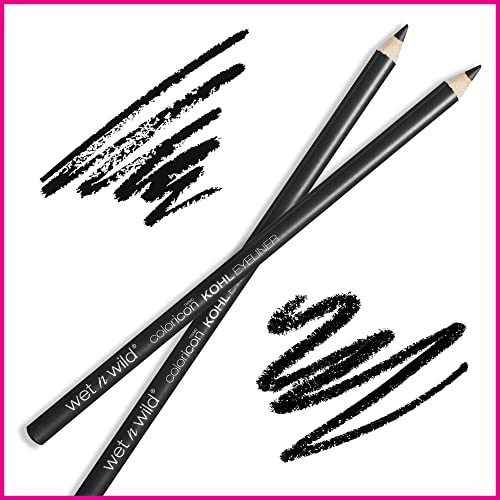 Wet n Wild Color Icon Kohl Eyeliner Pencil, Baby's Got Black, 5-Pack