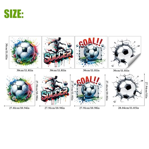 USA Soccer 2026 Window Clings - 4 Large Reusable Static Stickers