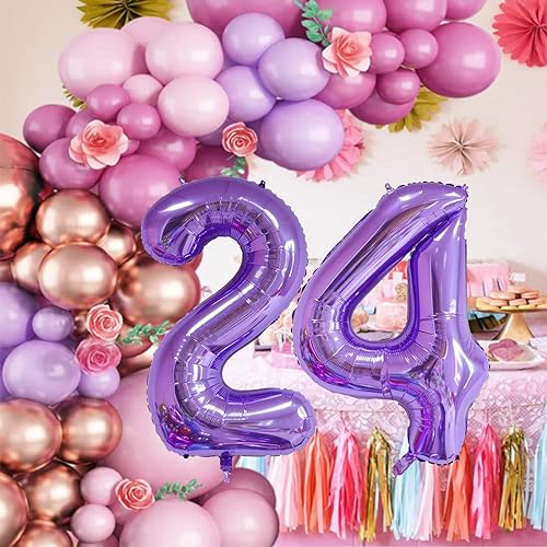 40 Inch Purple Number 14 Foil Balloon for Birthday & Party Decor